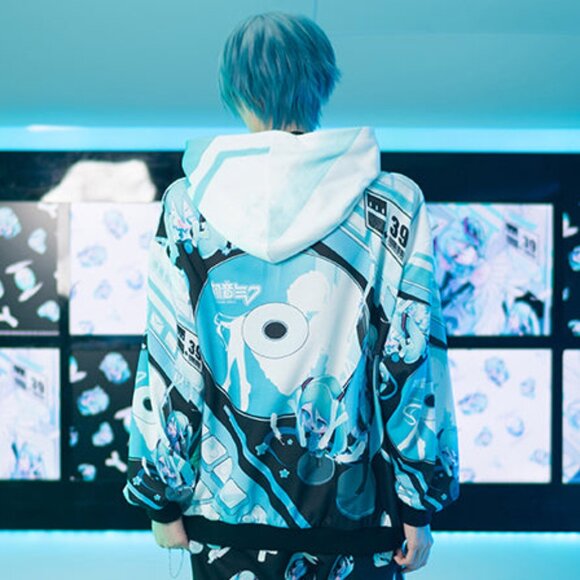 ACDC RAG - Hatsune Miku Forever Black Mint Oversized Hoodie - Picture 3 of 9